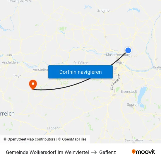 Gemeinde Wolkersdorf Im Weinviertel to Gaflenz map