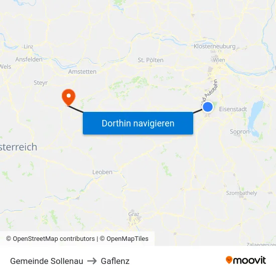 Gemeinde Sollenau to Gaflenz map