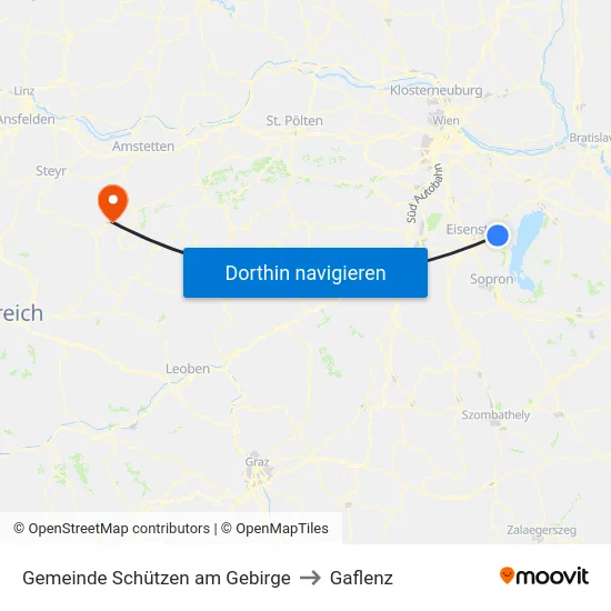 Gemeinde Schützen am Gebirge to Gaflenz map