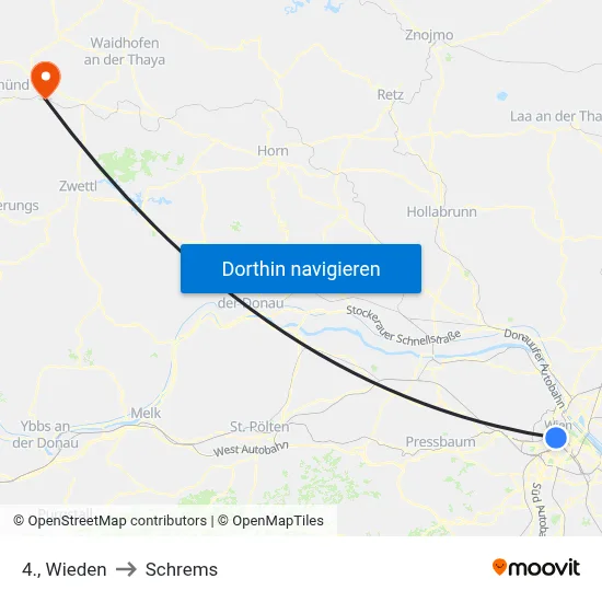 4., Wieden to Schrems map