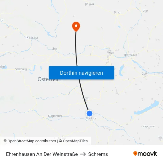 Ehrenhausen An Der Weinstraße to Schrems map