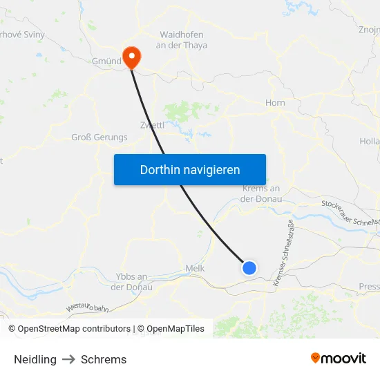 Neidling to Schrems map