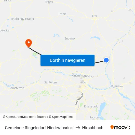 Gemeinde Ringelsdorf-Niederabsdorf to Hirschbach map