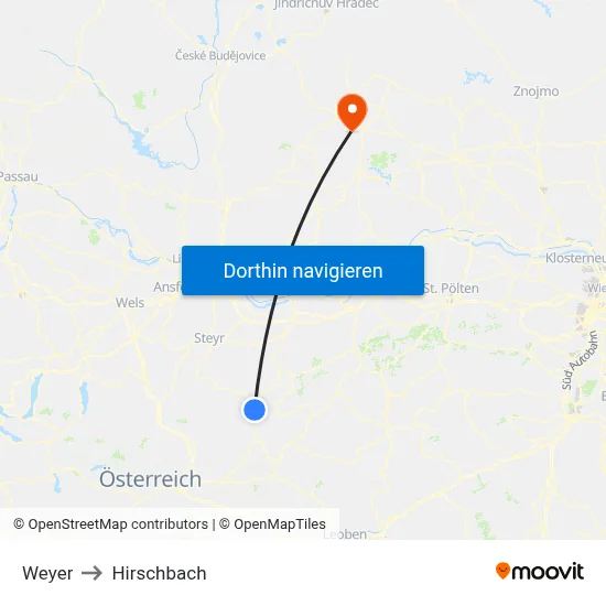 Weyer to Hirschbach map