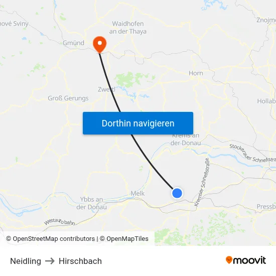 Neidling to Hirschbach map