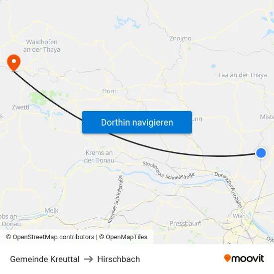 Gemeinde Kreuttal to Hirschbach map