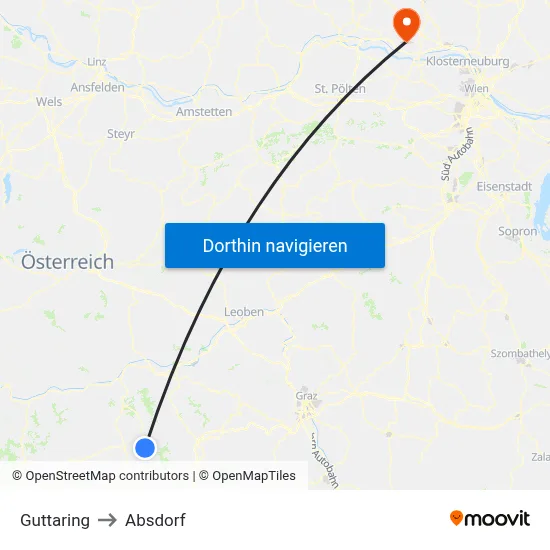 Guttaring to Absdorf map