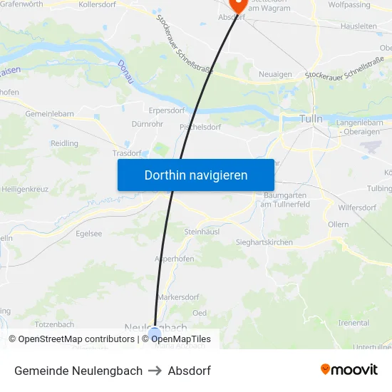 Gemeinde Neulengbach to Absdorf map