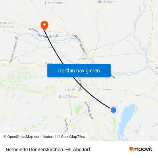 Gemeinde Donnerskirchen to Absdorf map