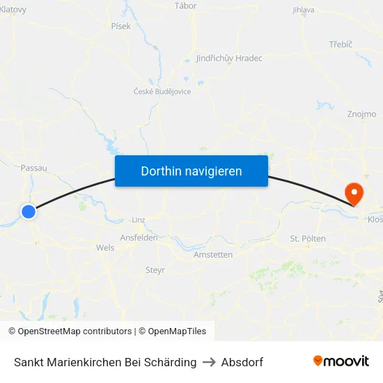 Sankt Marienkirchen Bei Schärding to Absdorf map