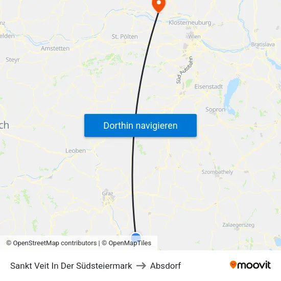 Sankt Veit In Der Südsteiermark to Absdorf map