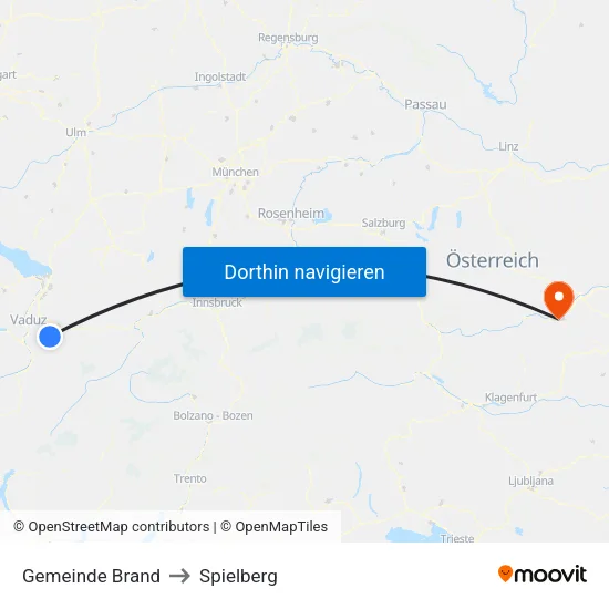 Gemeinde Brand to Spielberg map