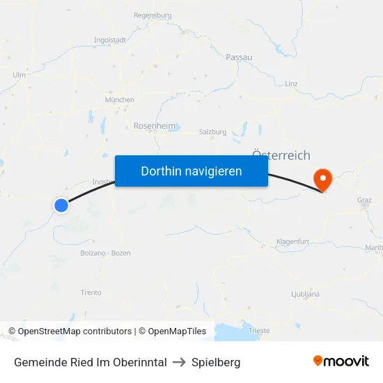 Gemeinde Ried Im Oberinntal to Spielberg map