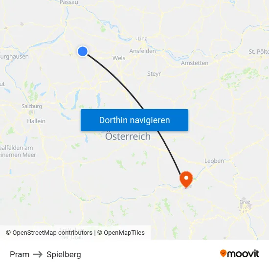 Pram to Spielberg map