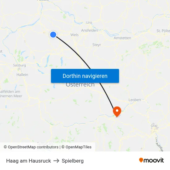 Haag am Hausruck to Spielberg map