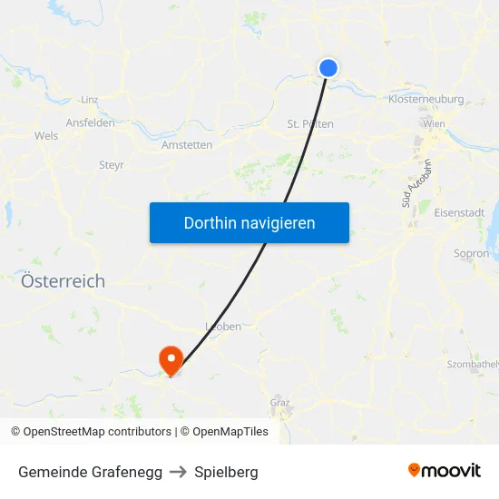 Gemeinde Grafenegg to Spielberg map