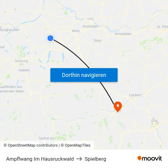 Ampflwang Im Hausruckwald to Spielberg map