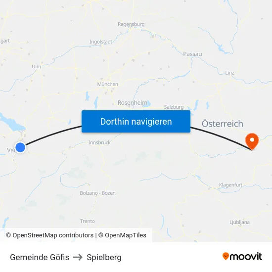 Gemeinde Göfis to Spielberg map