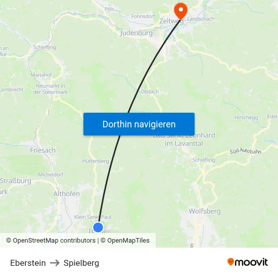 Eberstein to Spielberg map