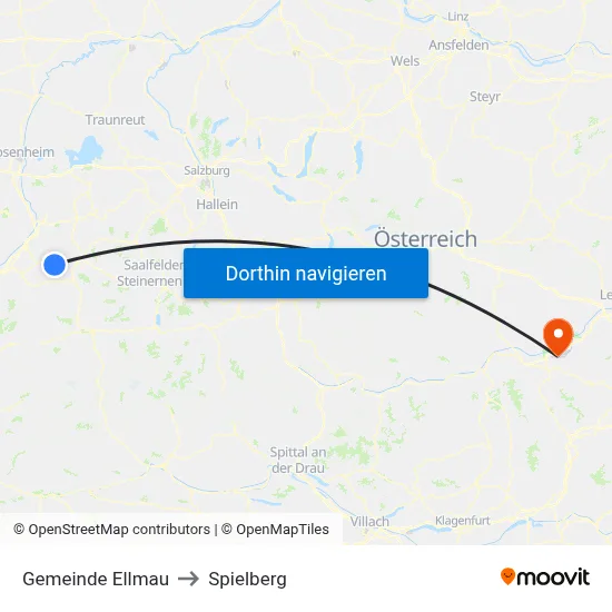 Gemeinde Ellmau to Spielberg map