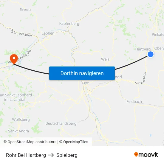 Rohr Bei Hartberg to Spielberg map