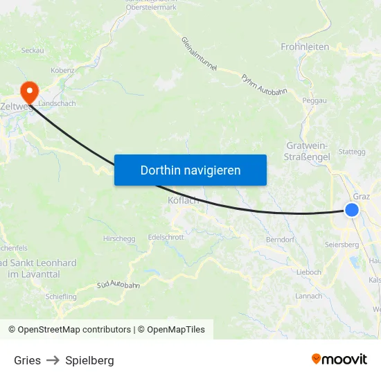 Gries to Spielberg map