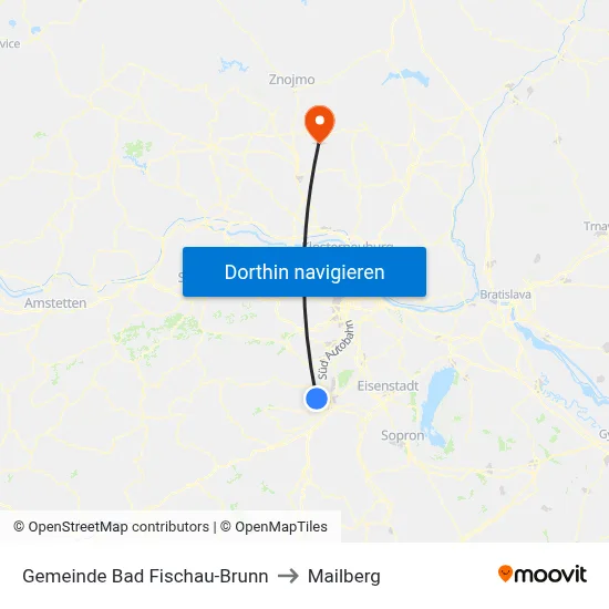 Gemeinde Bad Fischau-Brunn to Mailberg map
