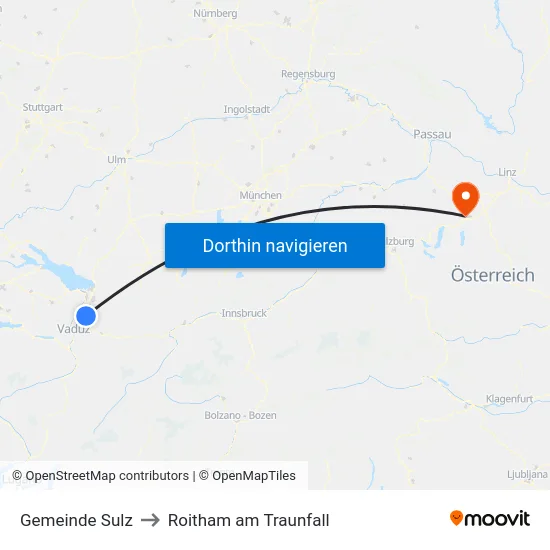 Gemeinde Sulz to Roitham am Traunfall map