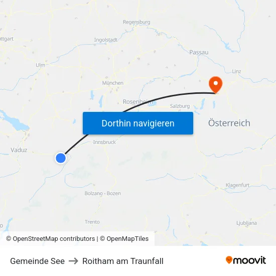 Gemeinde See to Roitham am Traunfall map