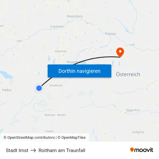 Stadt Imst to Roitham am Traunfall map