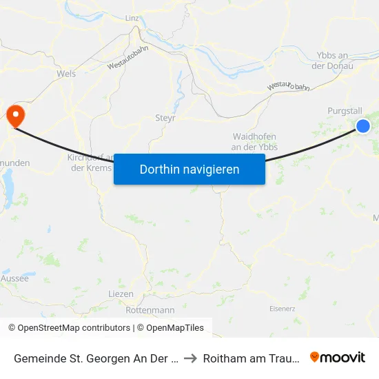 Gemeinde St. Georgen An Der Leys to Roitham am Traunfall map