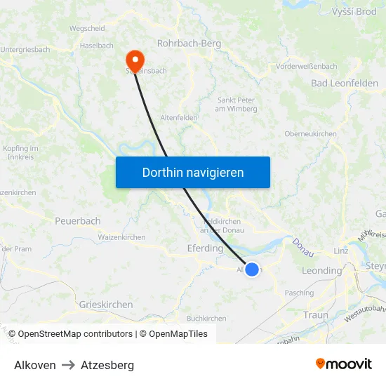 Alkoven to Atzesberg map