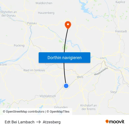 Edt Bei Lambach to Atzesberg map
