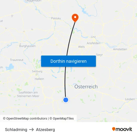 Schladming to Atzesberg map