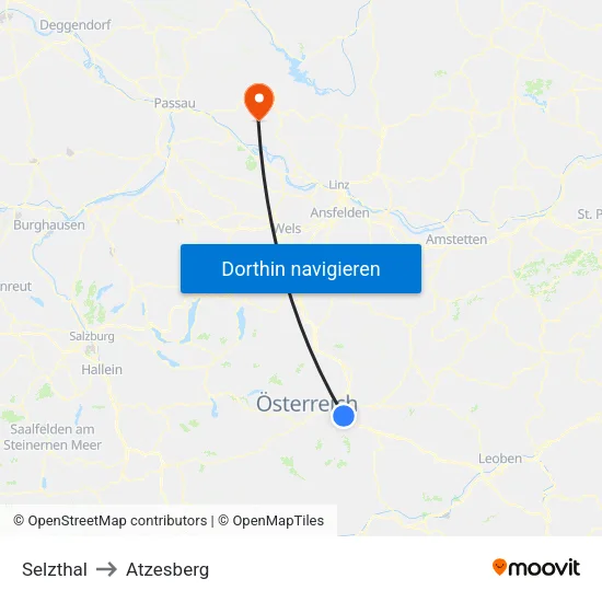 Selzthal to Atzesberg map