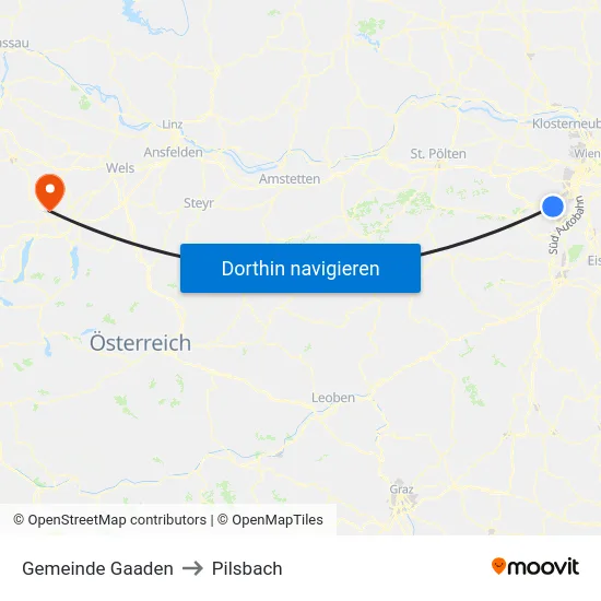 Gemeinde Gaaden to Pilsbach map