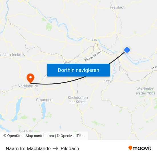 Naarn Im Machlande to Pilsbach map