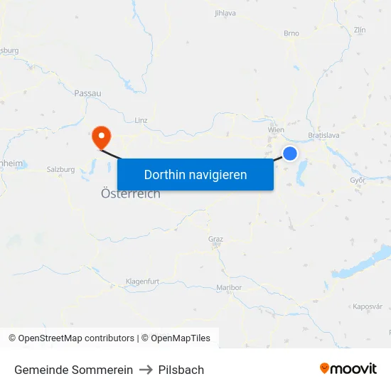 Gemeinde Sommerein to Pilsbach map