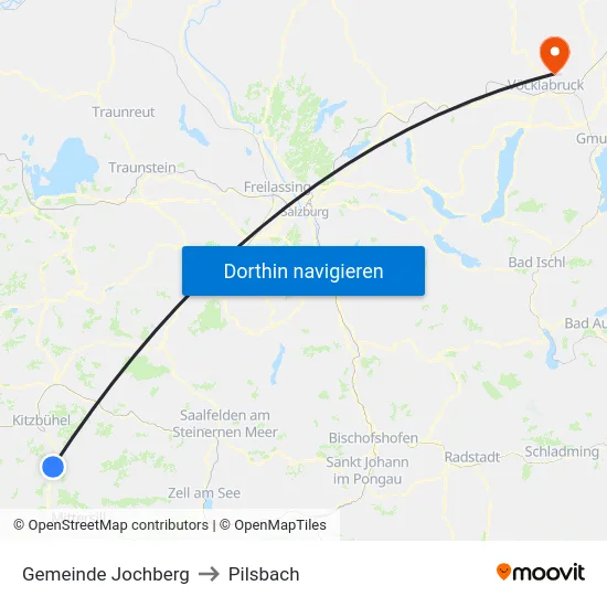 Gemeinde Jochberg to Pilsbach map