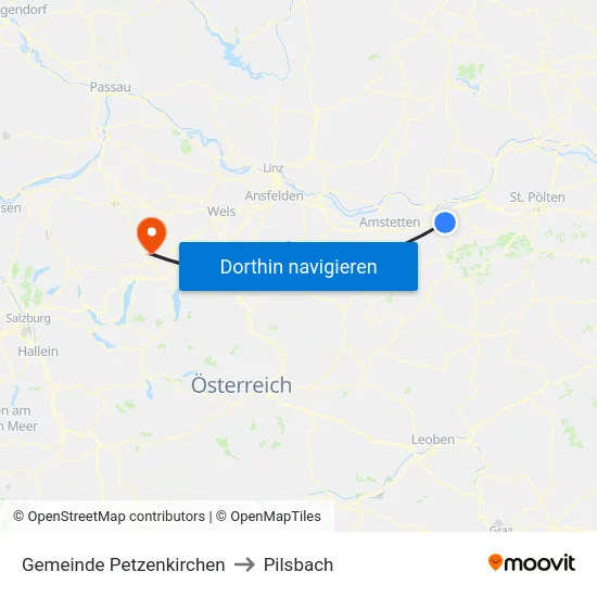 Gemeinde Petzenkirchen to Pilsbach map