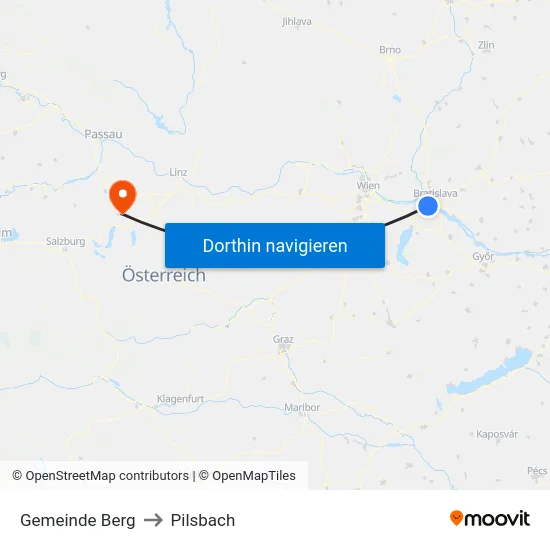 Gemeinde Berg to Pilsbach map