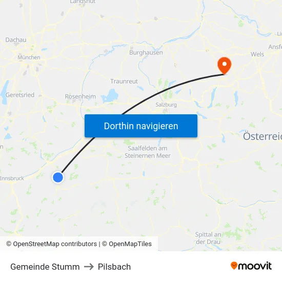 Gemeinde Stumm to Pilsbach map