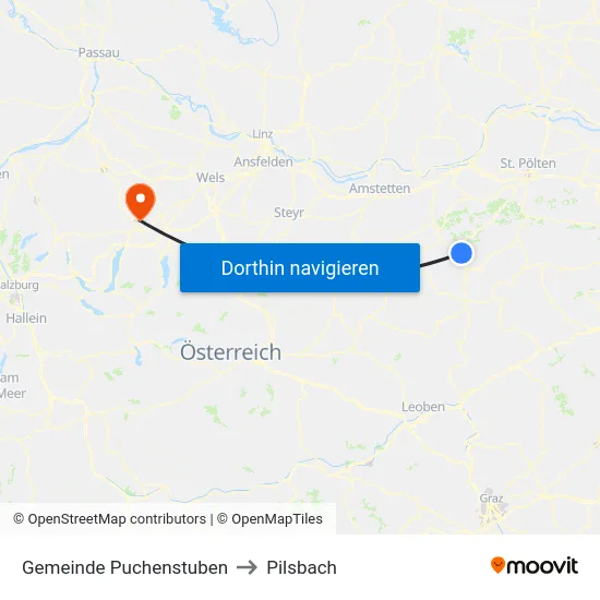 Gemeinde Puchenstuben to Pilsbach map