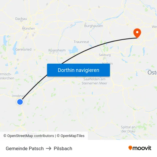 Gemeinde Patsch to Pilsbach map