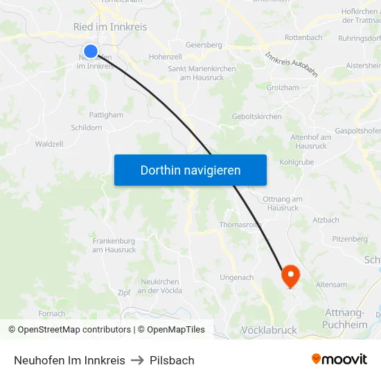 Neuhofen Im Innkreis to Pilsbach map