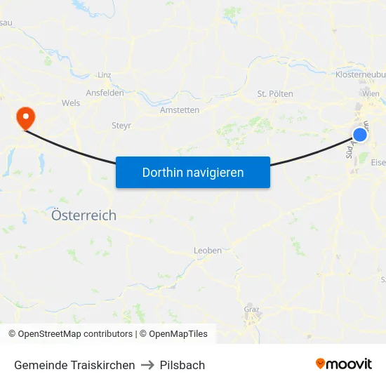 Gemeinde Traiskirchen to Pilsbach map
