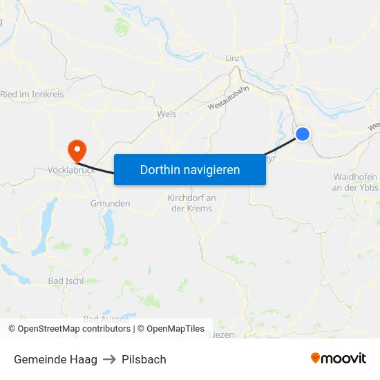 Gemeinde Haag to Pilsbach map