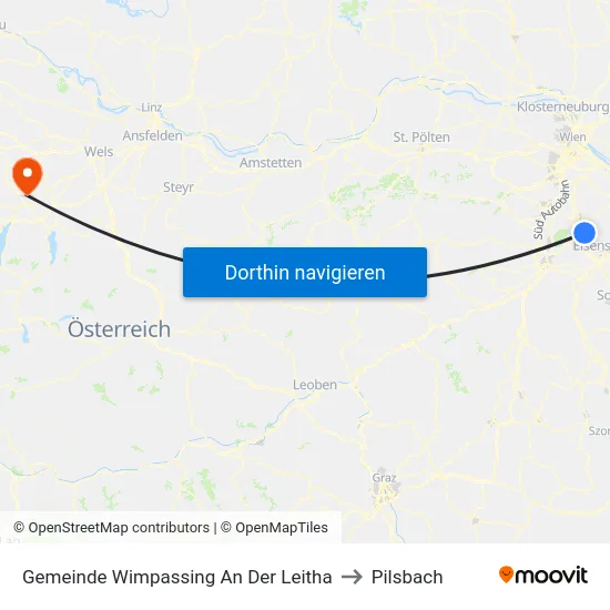 Gemeinde Wimpassing An Der Leitha to Pilsbach map