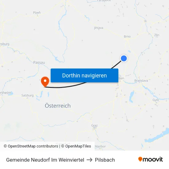 Gemeinde Neudorf Im Weinviertel to Pilsbach map