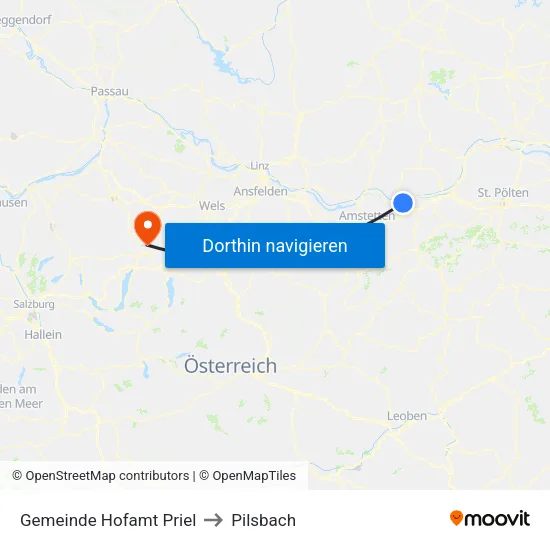 Gemeinde Hofamt Priel to Pilsbach map
